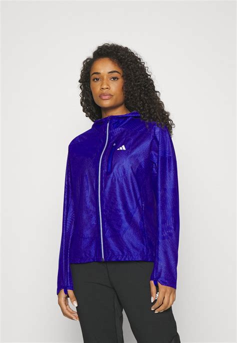 blauw jack adidas|Adidas blue running jacket.